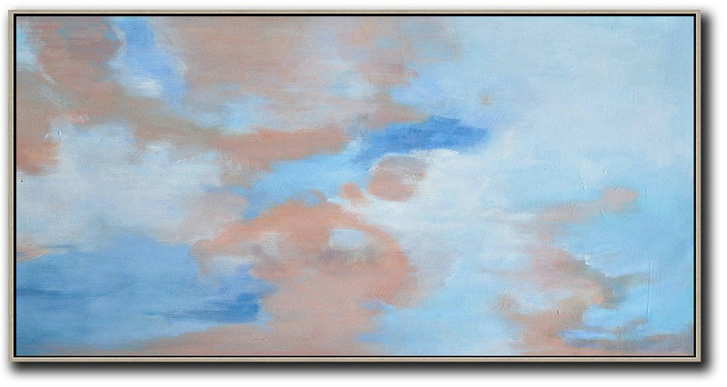Abstract Painting Extra Large Canvas Art,Panoramic Abstract Landscape Painting,Extra Large Paintings,Nude,Blue,White.etc